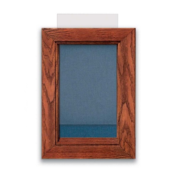 Indoor Enclosed Combo Board, 72"x36", Black Frame/Blue & Cobalt